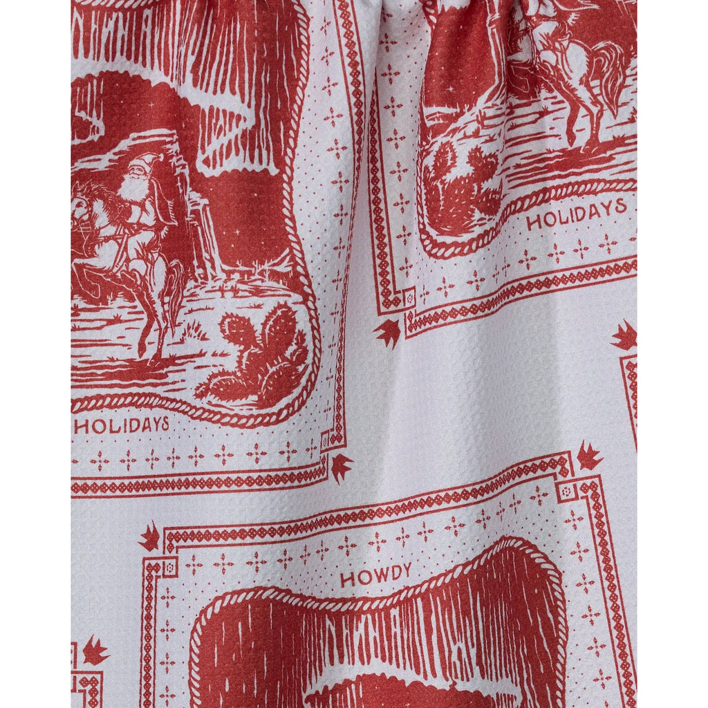 Geometry - Cowboy Christmas Tea Towel