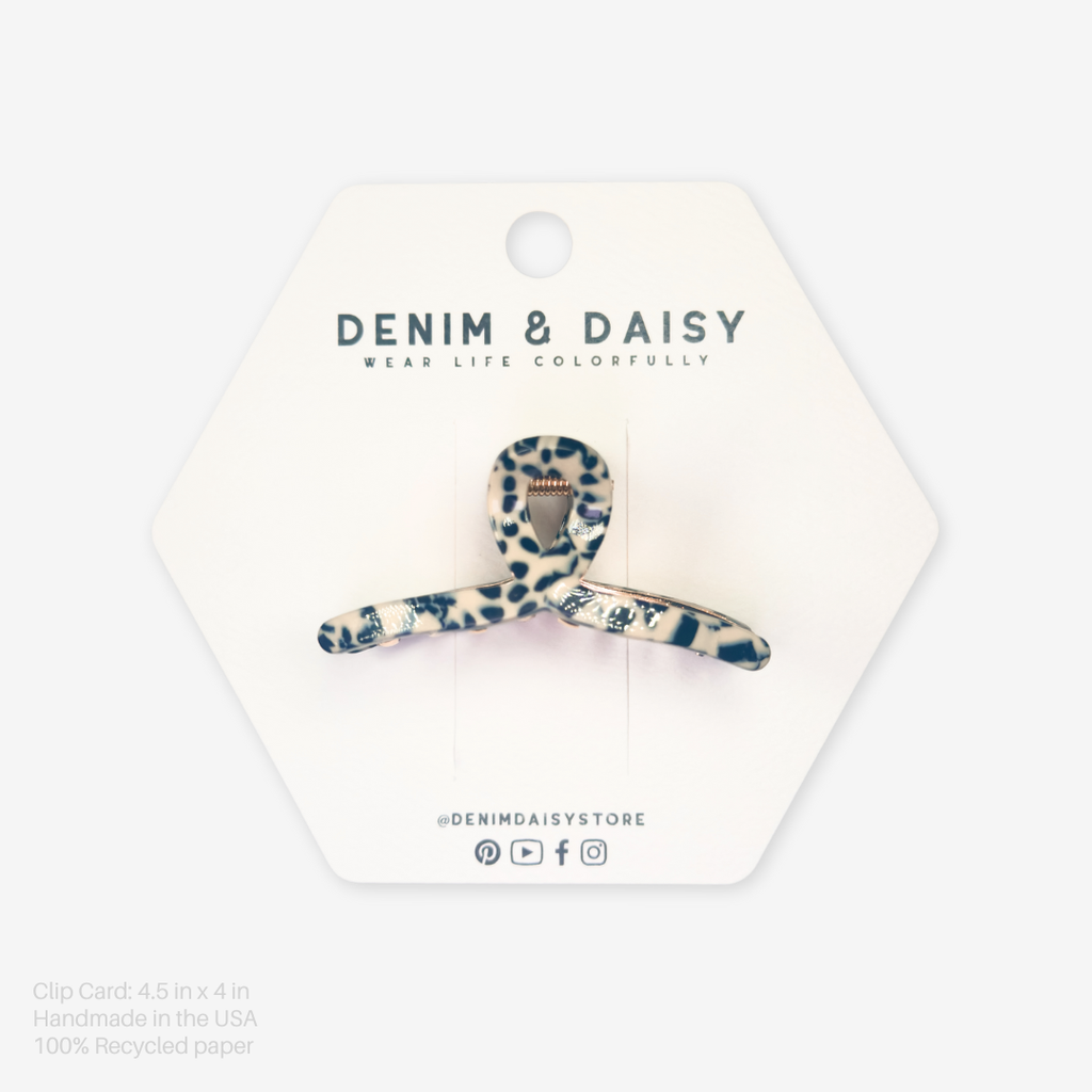 Tiny Loop Hair Claw Clip |  Cheetah