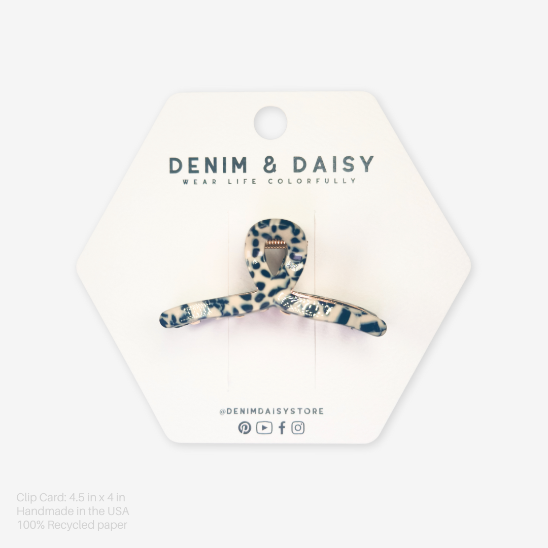 Tiny Loop Hair Claw Clip |  Cheetah