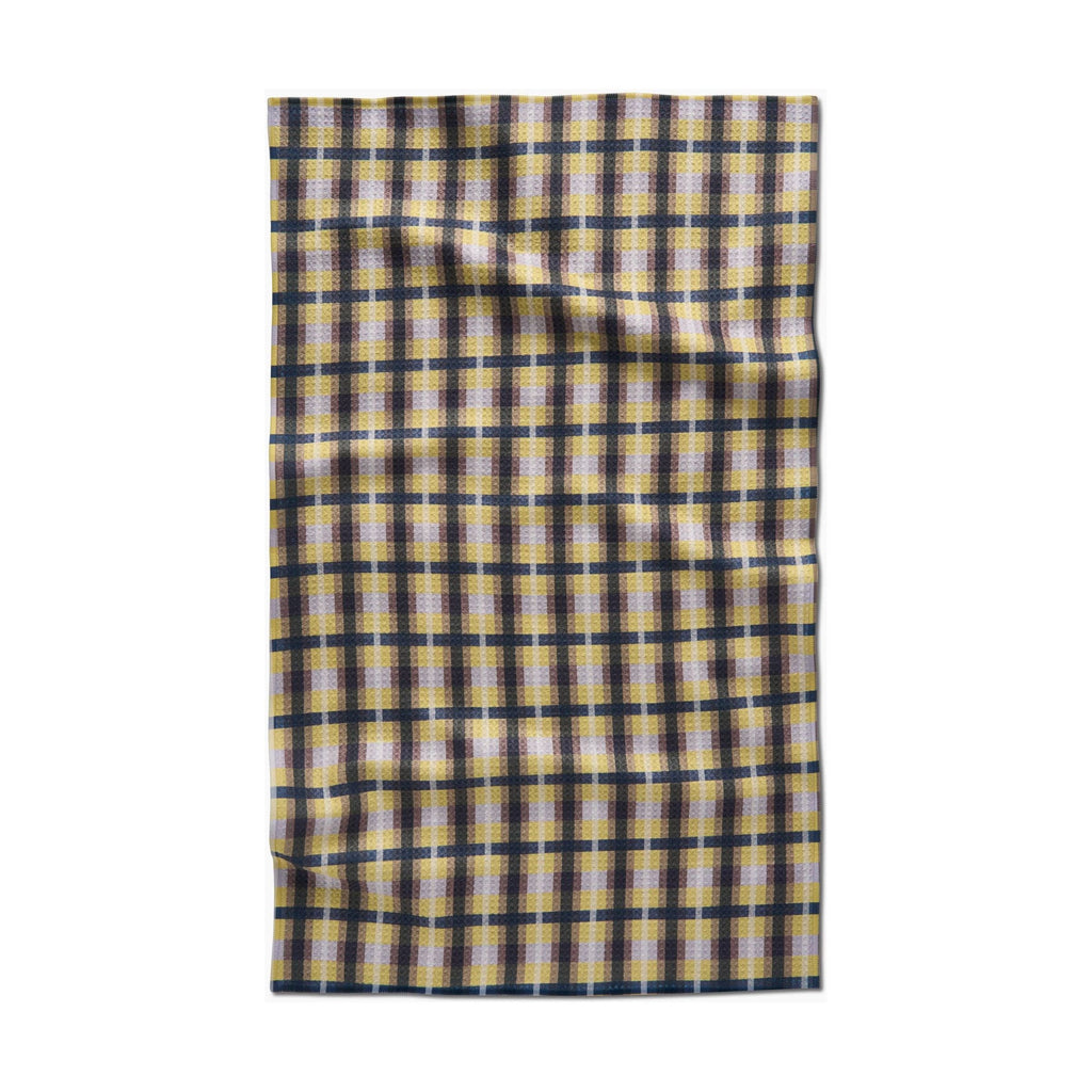 Geometry - Crossbarred Yellow Tea Towel