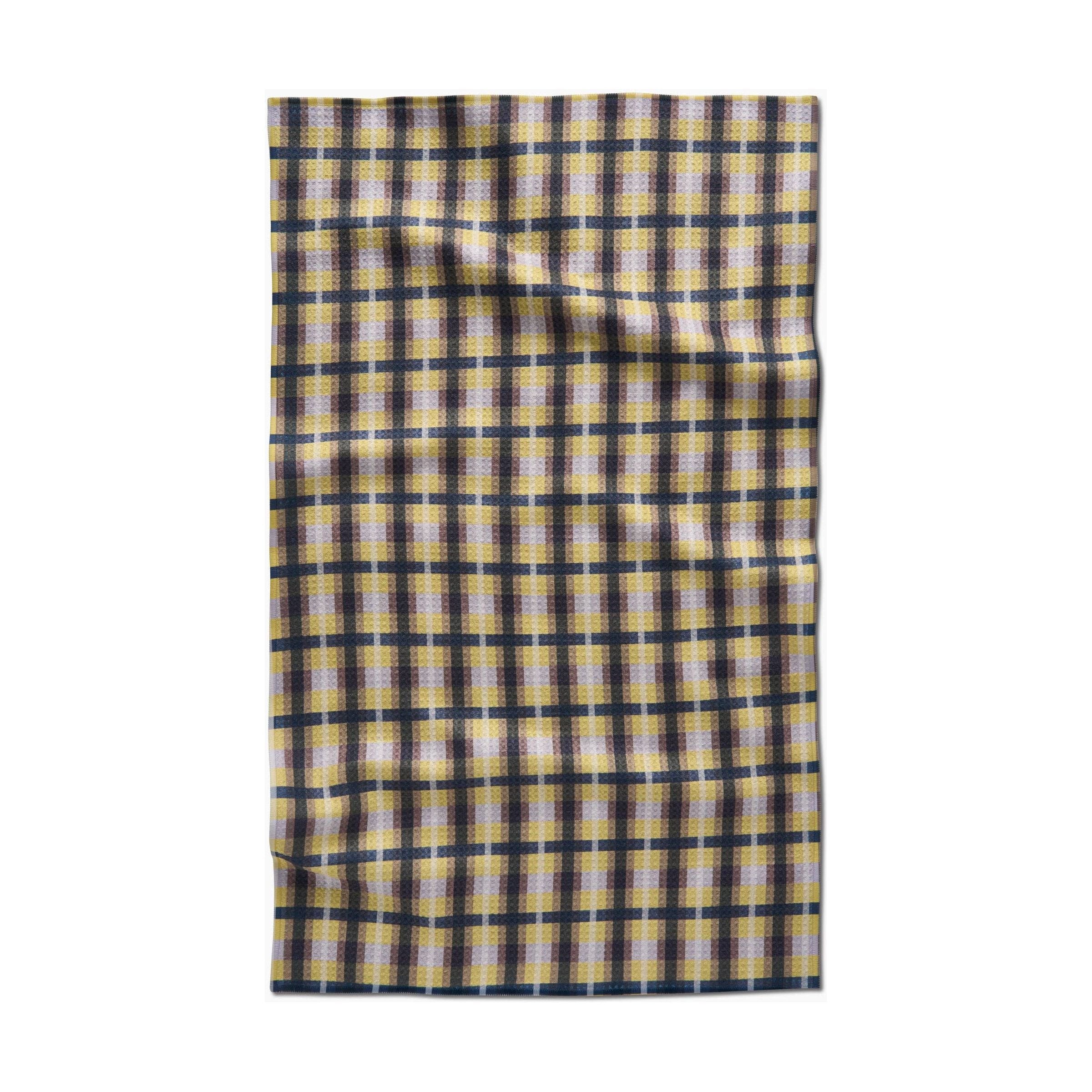 Geometry - Crossbarred Yellow Tea Towel
