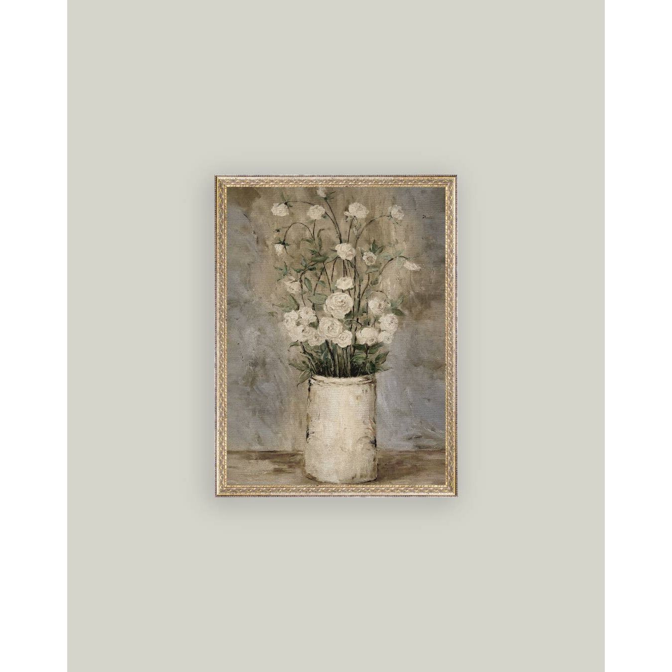 Framed Antique Art | Long Stem Roses - 5x7