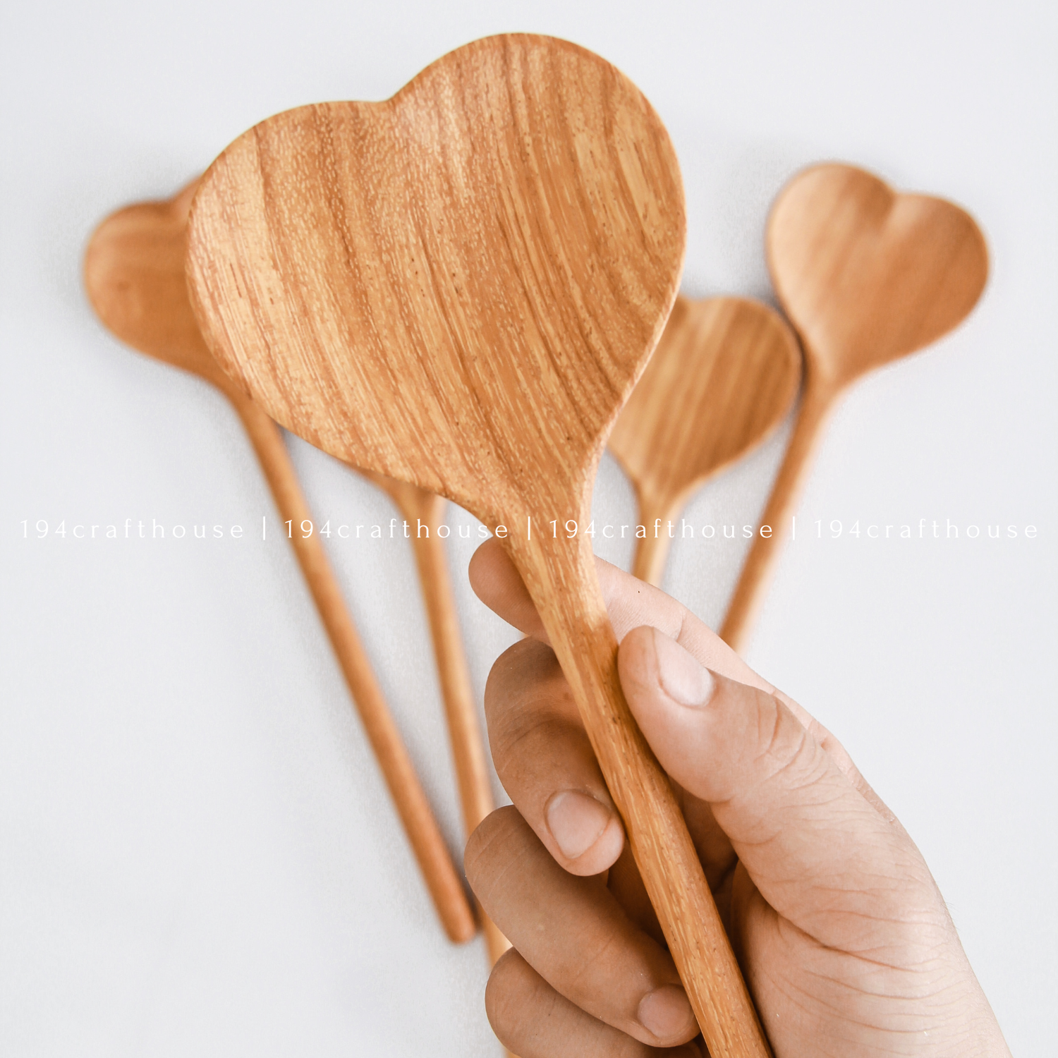 Wooden Heart-Shaped Spoon | Large