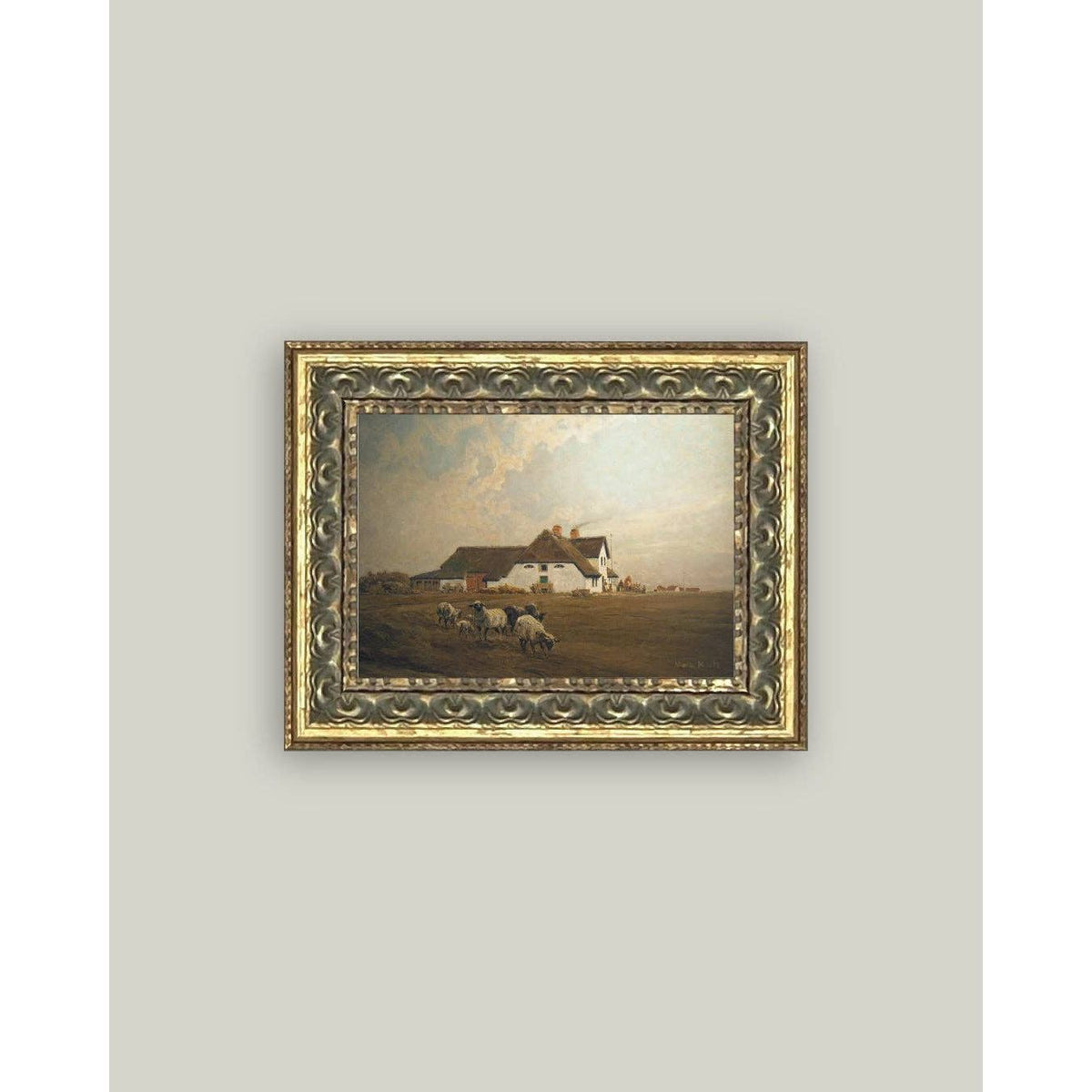 Petal Lane Home - Farmhouse - East Frisia Framed Antique Art: 7x5