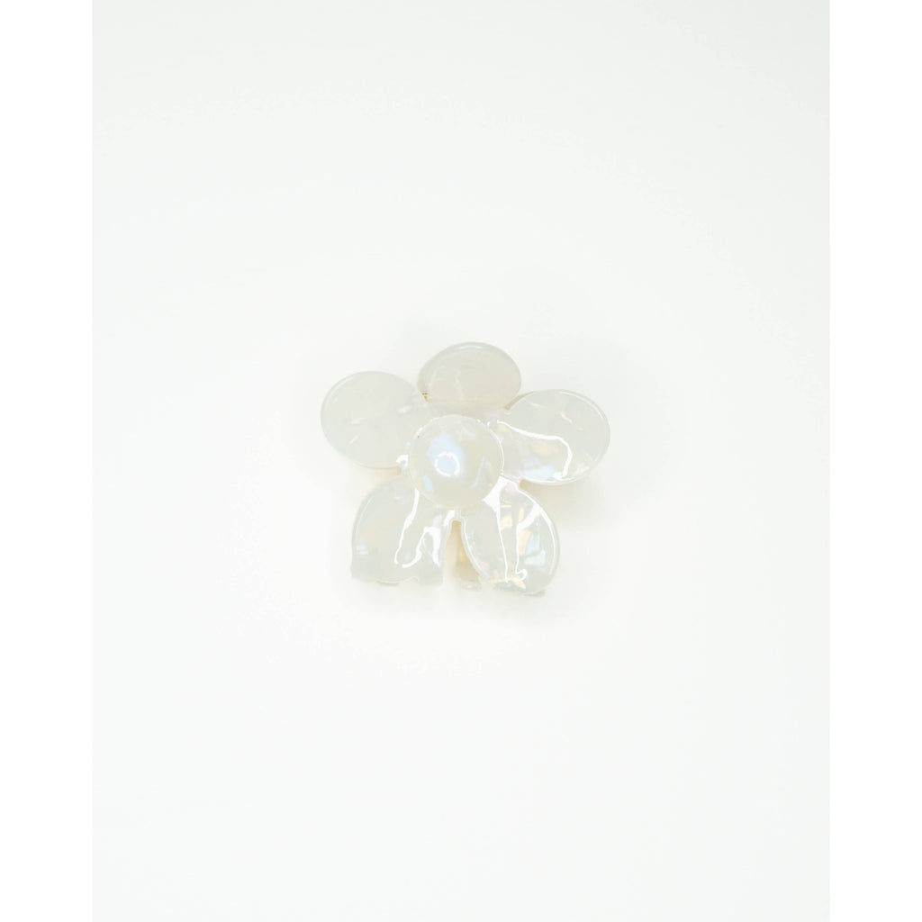 Flower Hair Claw | Cream Checker