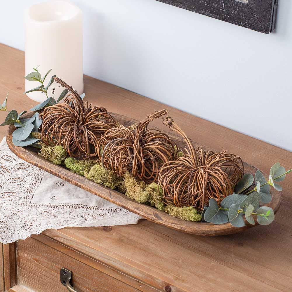 Natural Grapevine Mini Pumpkin