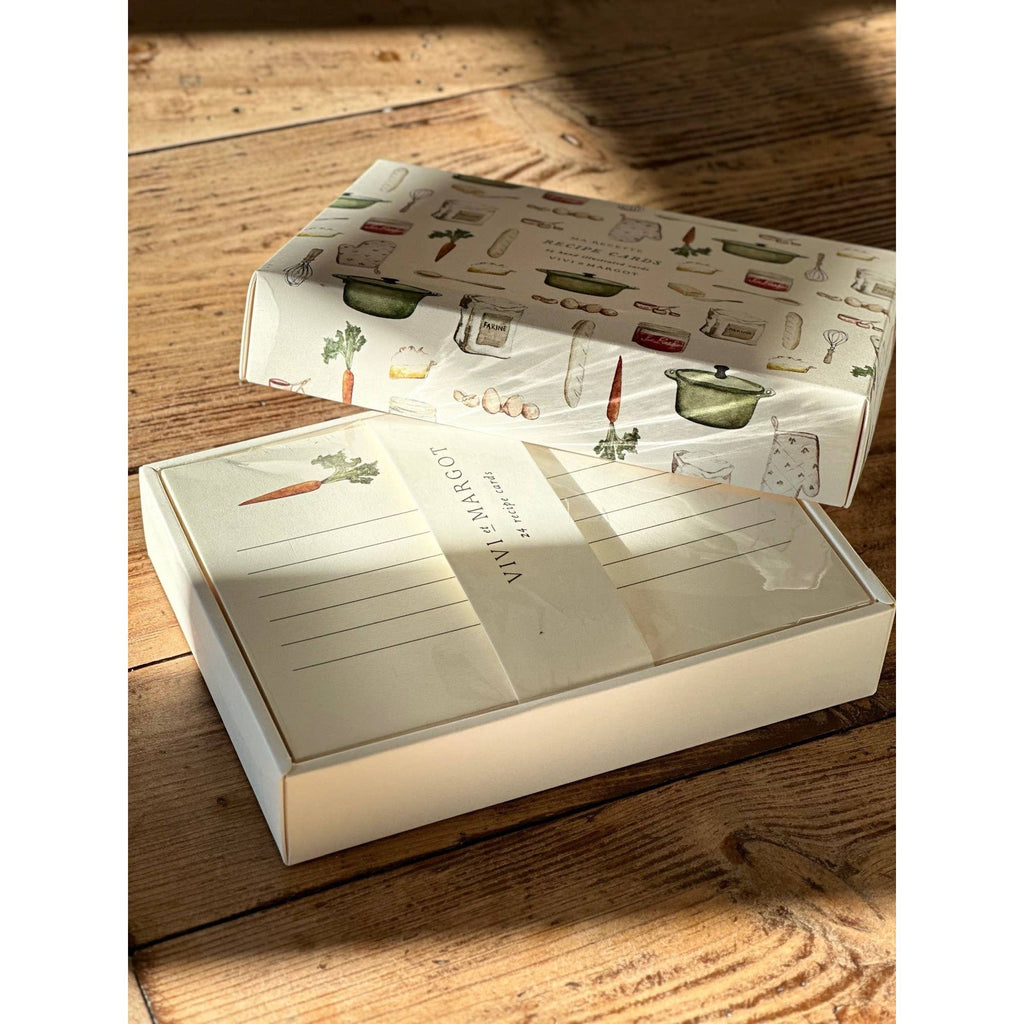 Hand Illustrated Recipe Card Box Set