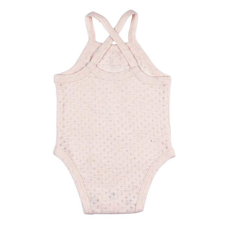 Organic Pointelle Ruffle Bodysuit | Cotton Candy