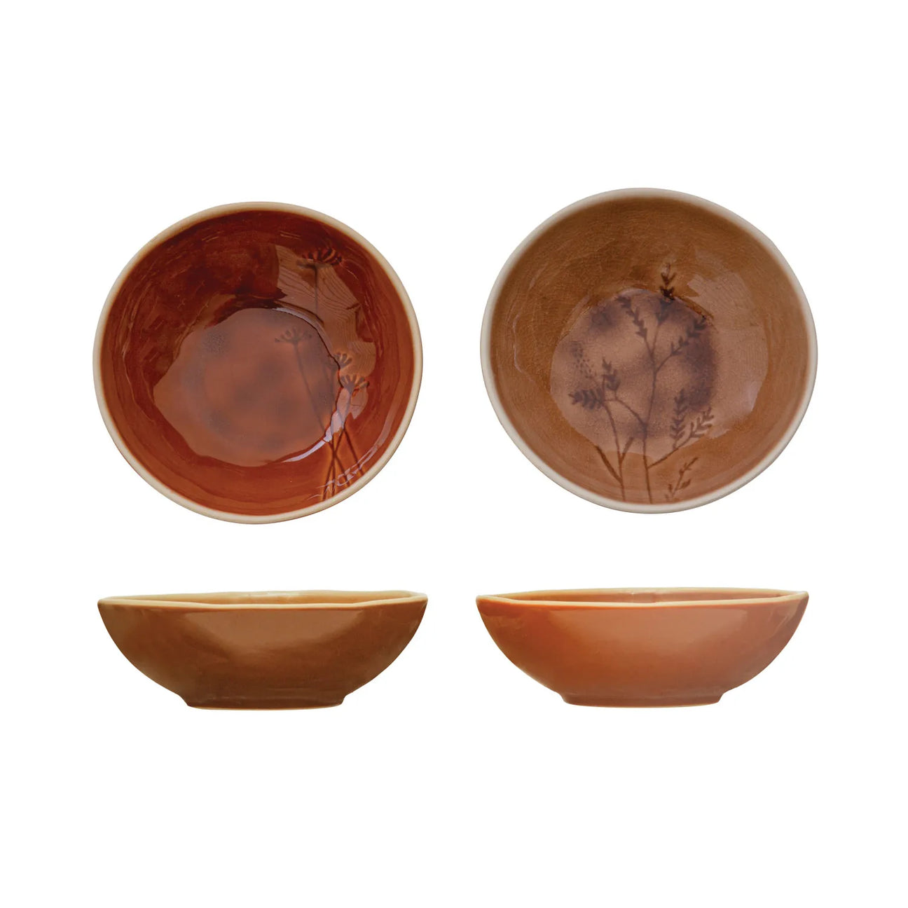 Stoneware Bowl w/Botanical