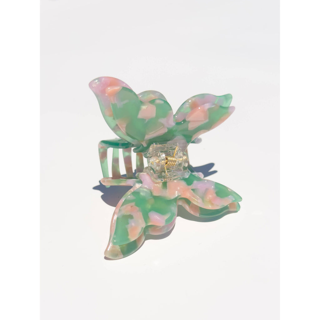 Flutter Butterfly Hair Claw Clip | Mossy Pink