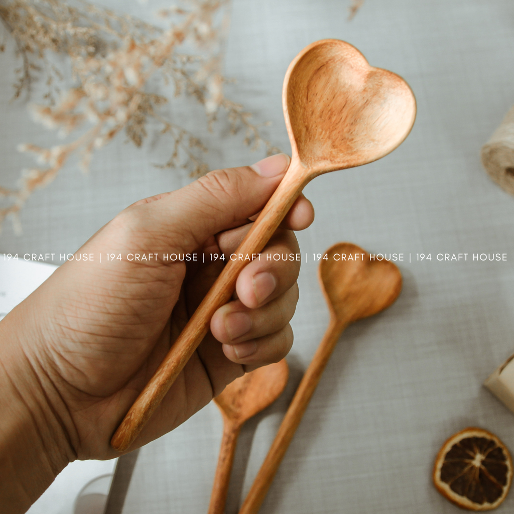 Wooden Heart-Shaped Spoon | Large