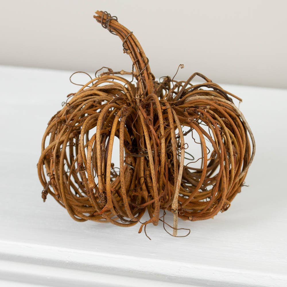Natural Grapevine Mini Pumpkin