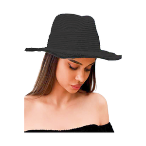 Raffia Short Brim Straw Panama Sun Hat