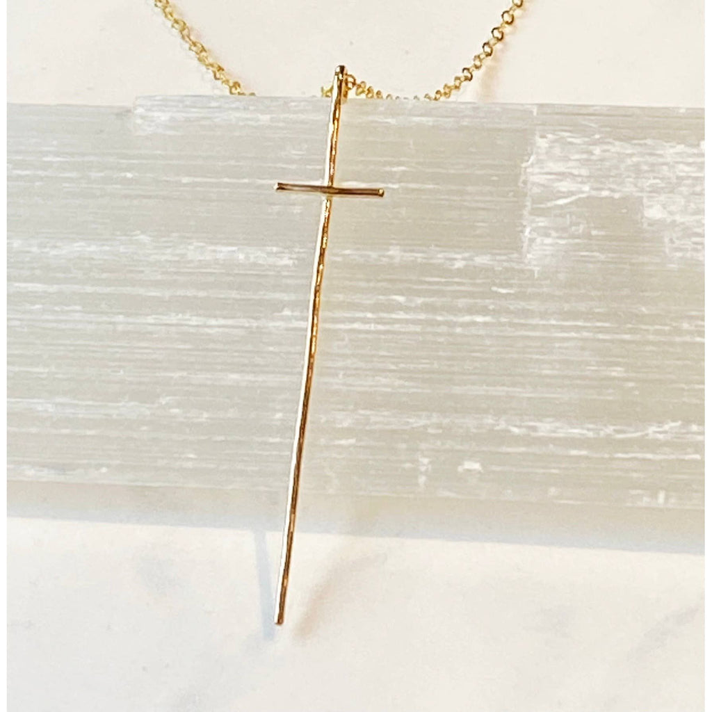 Modern Cross Necklace | 14 Kt Gold Filled