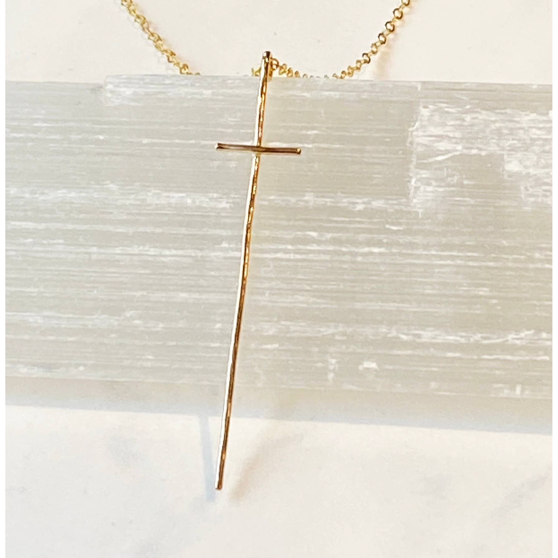 Modern Cross Necklace | 14 Kt Gold Filled