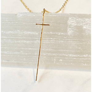 Modern Cross Necklace | 14 Kt Gold Filled
