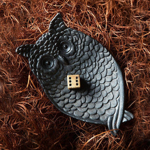 Black Pewter Owl Jewelry/Coin Tray