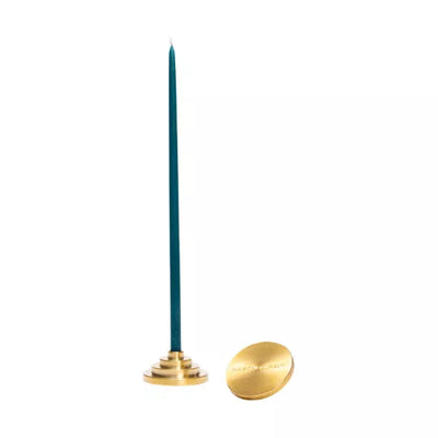Art Deco Brass Candle Holder | Large