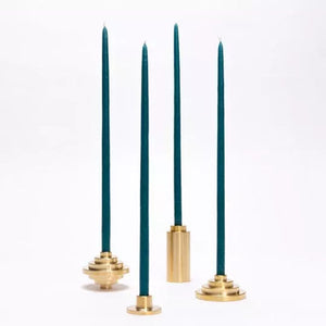 Art Deco Brass Candle Holder | Large