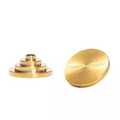 Art Deco Brass Candle Holder | Large