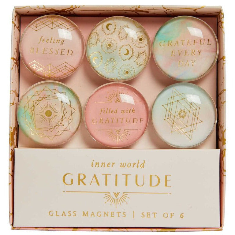 Glass Magnet Set | Gratitude