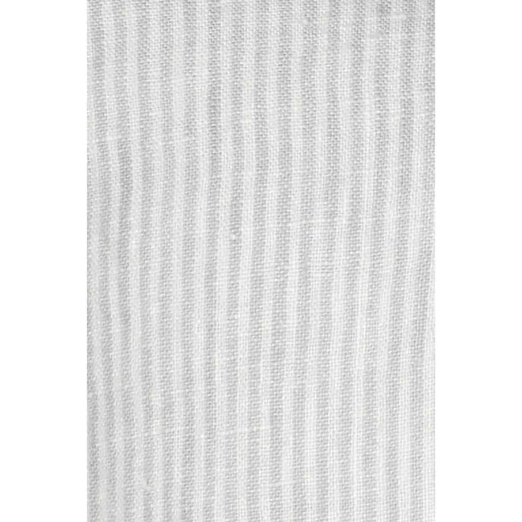 Lt. Grey & White Striped Linen Pillow | 20" x 20"
