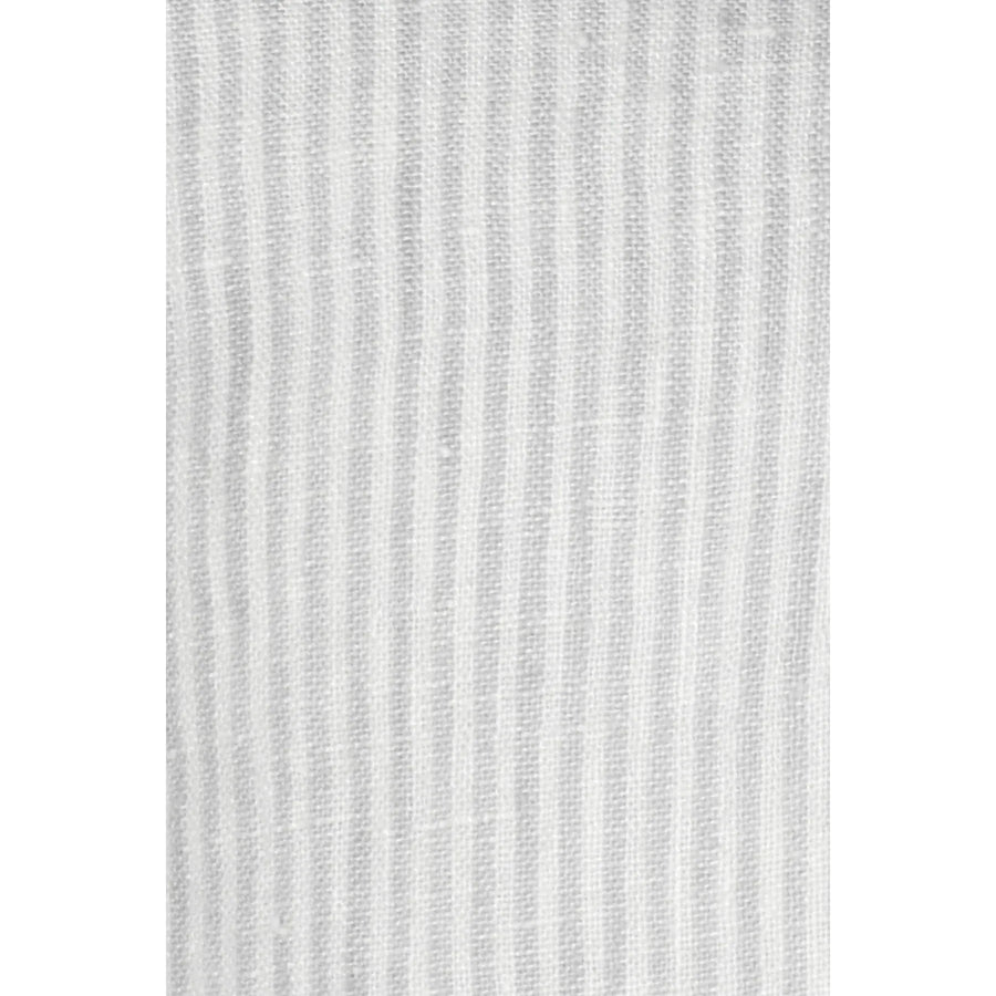 Lt. Grey & White Striped Linen Pillow | 20" x 20"