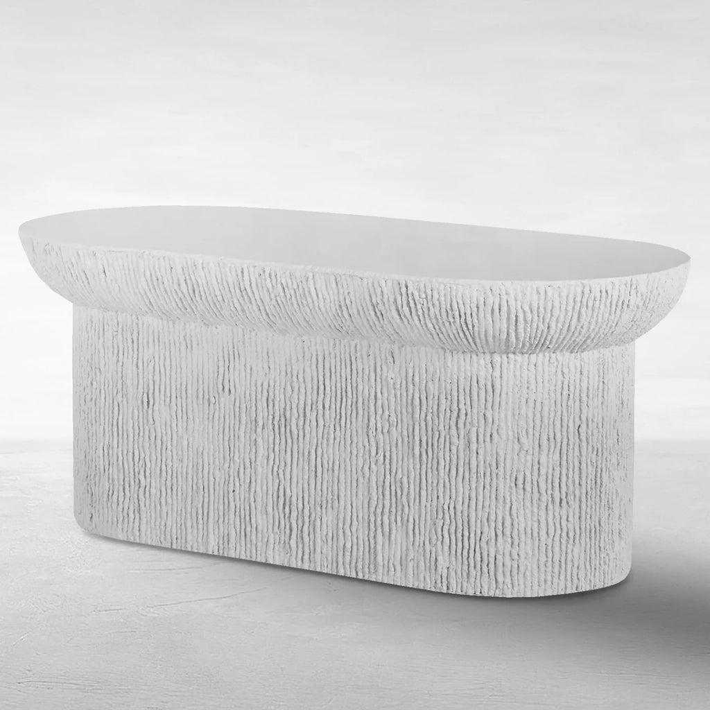 Brant Oval Coffee Table | Natural Stone