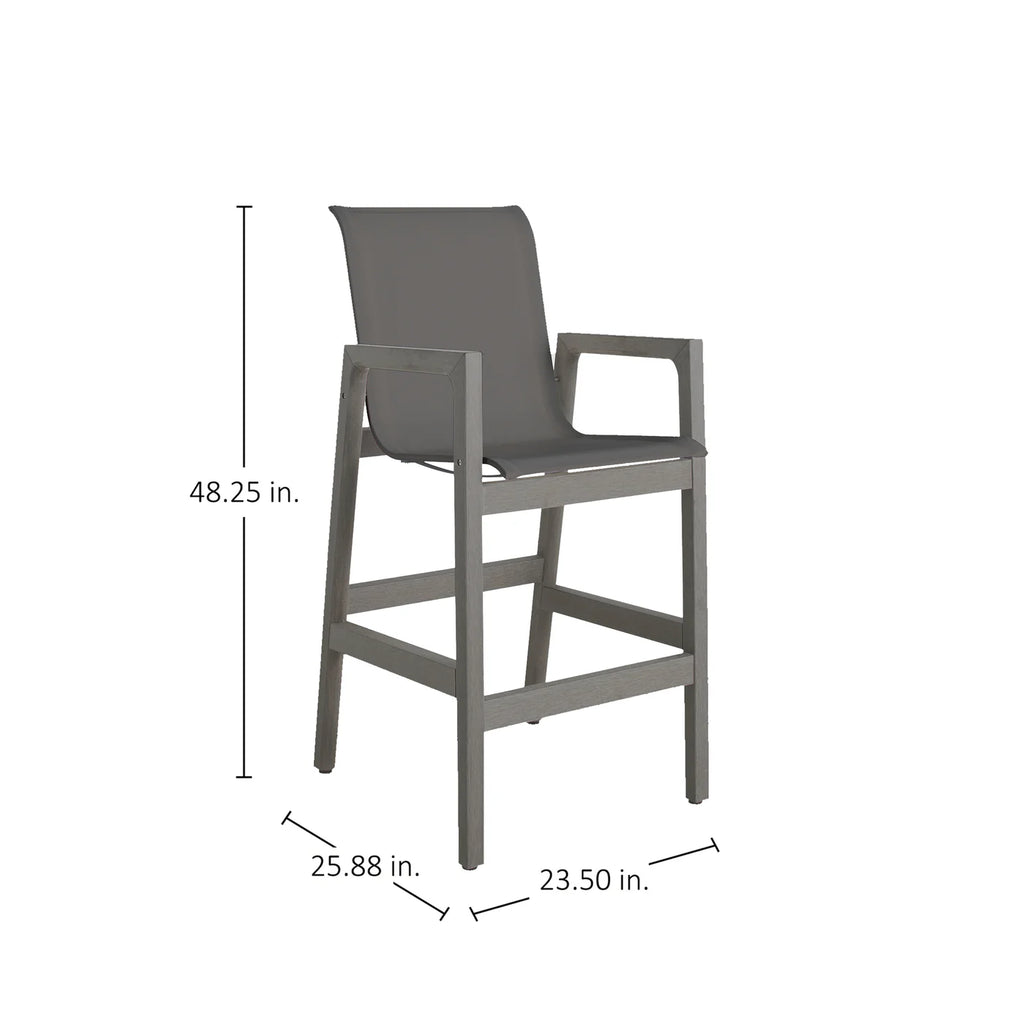 Seashore N-Dura Wood Outdoor Bar Stool