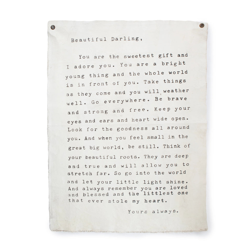 Wall Tarp | Letter to Sophie (Beautiful Darling)