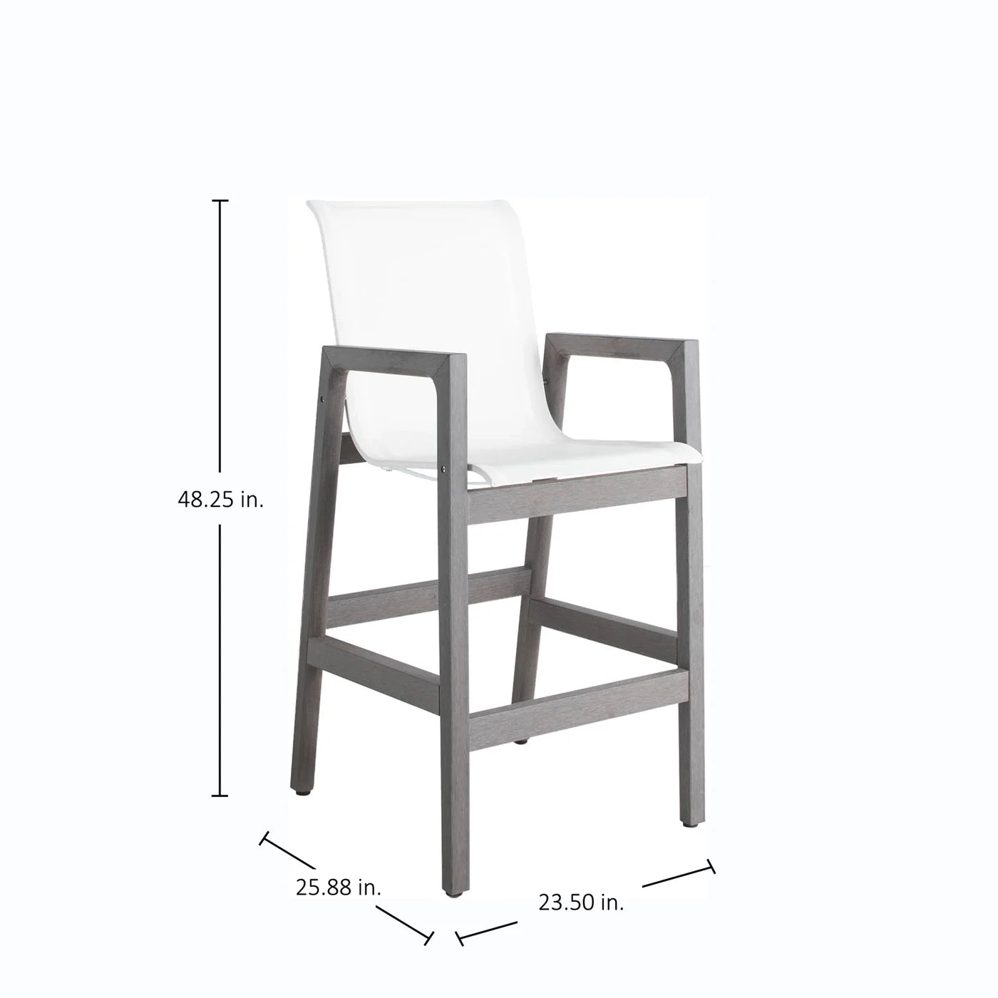 Seashore N-Dura Wood Outdoor Bar Stool
