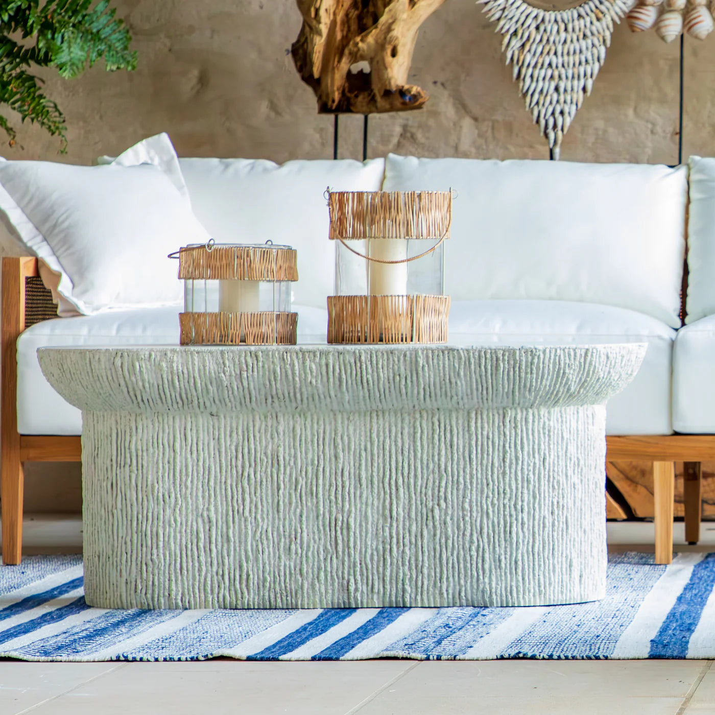Brant Oval Coffee Table | Natural Stone