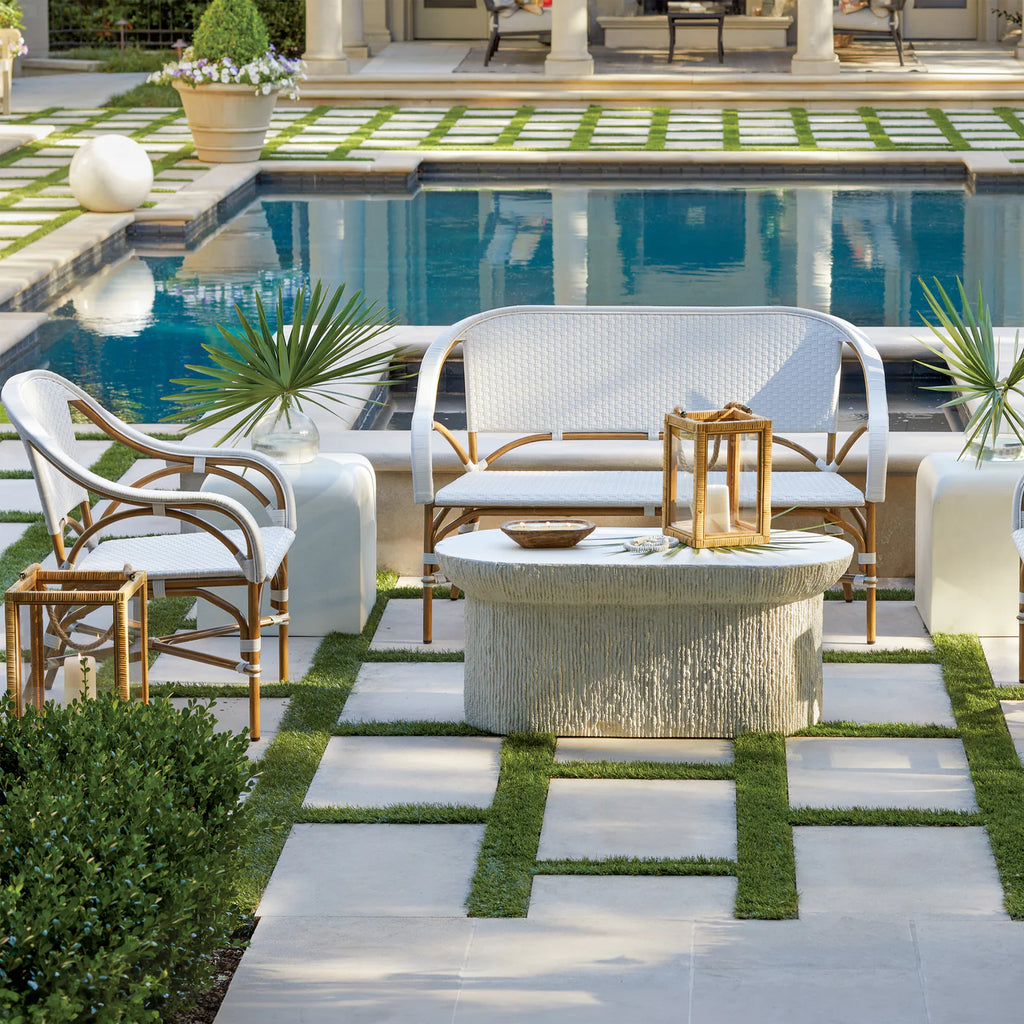 Brant Oval Coffee Table | Natural Stone