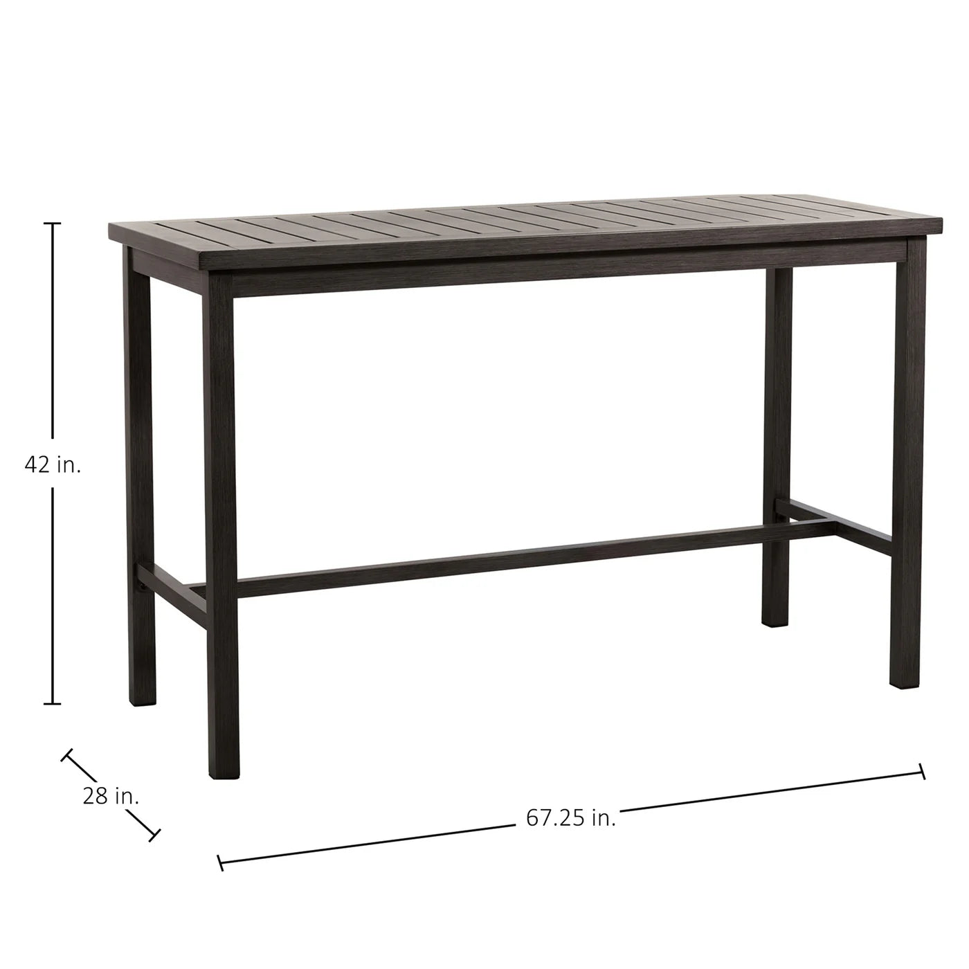 Club Aluminum Bar Table | Slate Gray