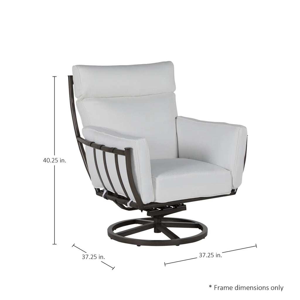 Majorca Aluminum Swivel Rocker Lounge | Slate Grey