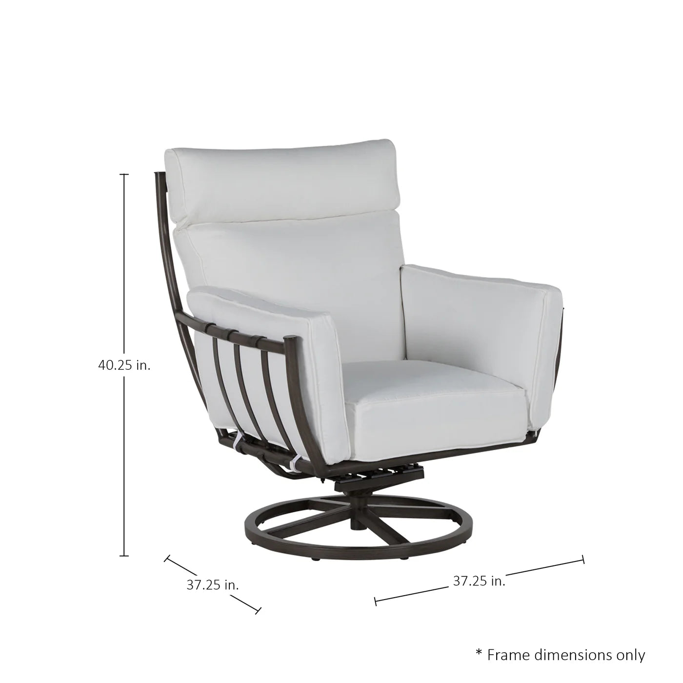 Majorca Aluminum Swivel Rocker Lounge | Slate Grey