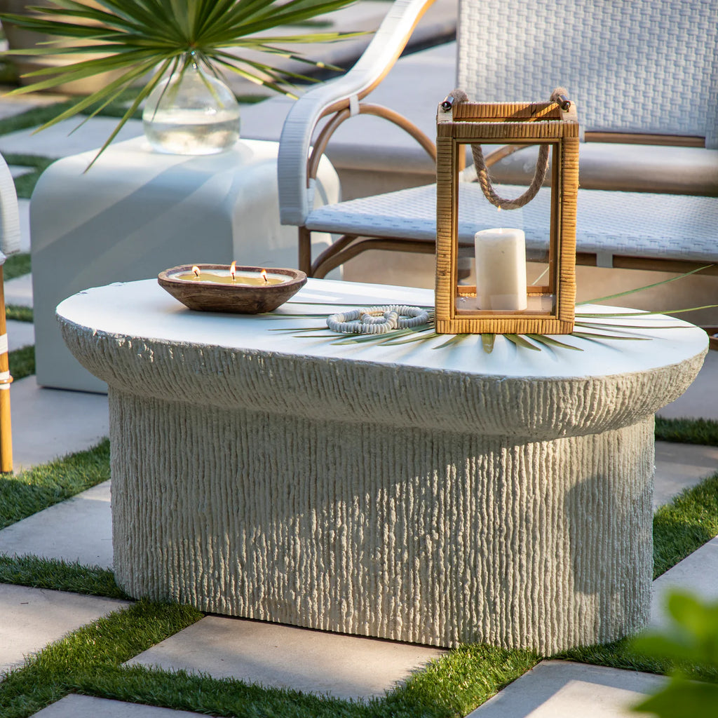 Brant Oval Coffee Table | Natural Stone