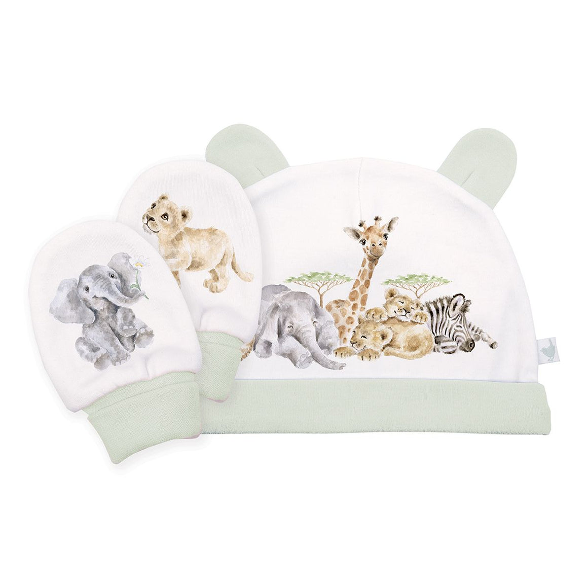 Beautiful Baby Hat & Mittens Set