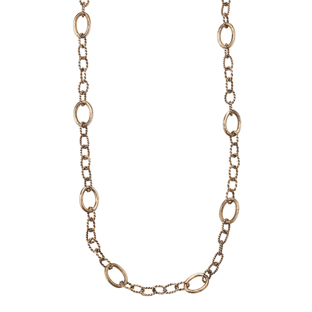 Twisted Link w/Brass Rings Chain