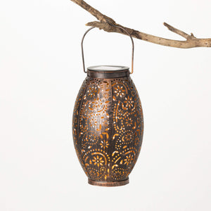 Hanging Teardrop Solar Lantern | Copper