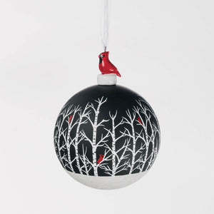 Cardinal in Woods Ball Ornament