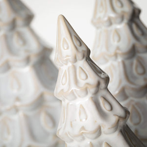 Ceramic Pine Trees | Cream