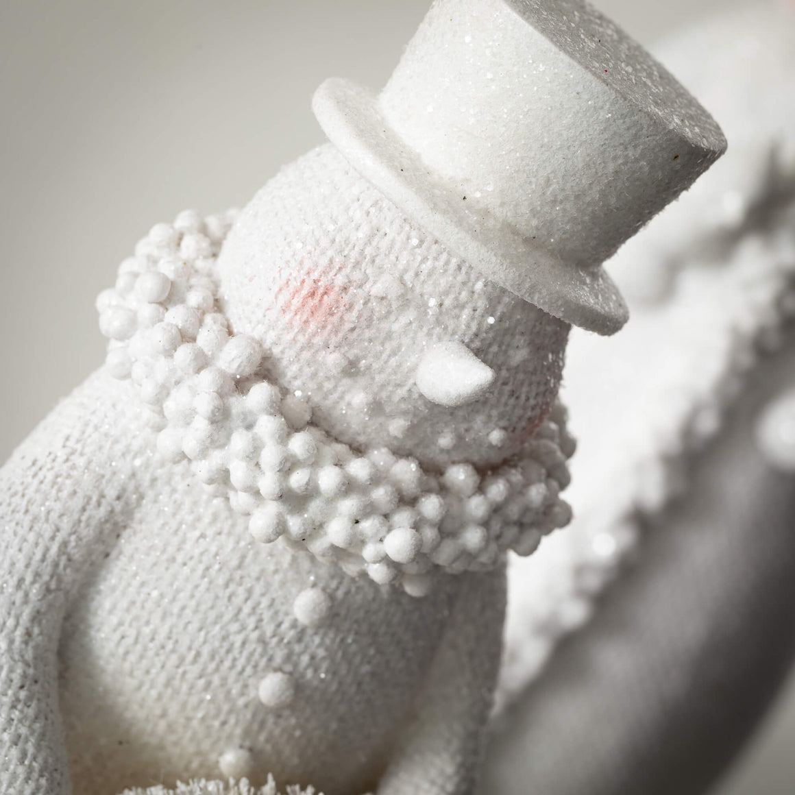 Frosted Snowman Figurine