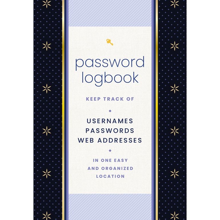 Password Logbook | Black + Gold