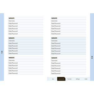 Password Logbook | Black + Gold