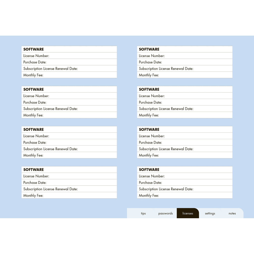 Password Logbook | Black + Gold