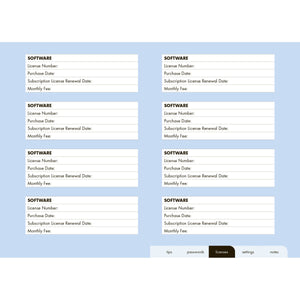 Password Logbook | Black + Gold