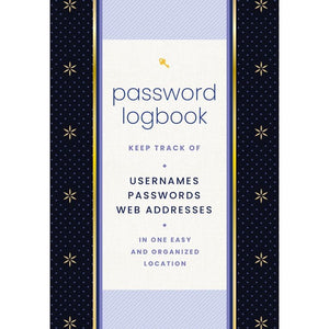 Password Logbook | Black + Gold