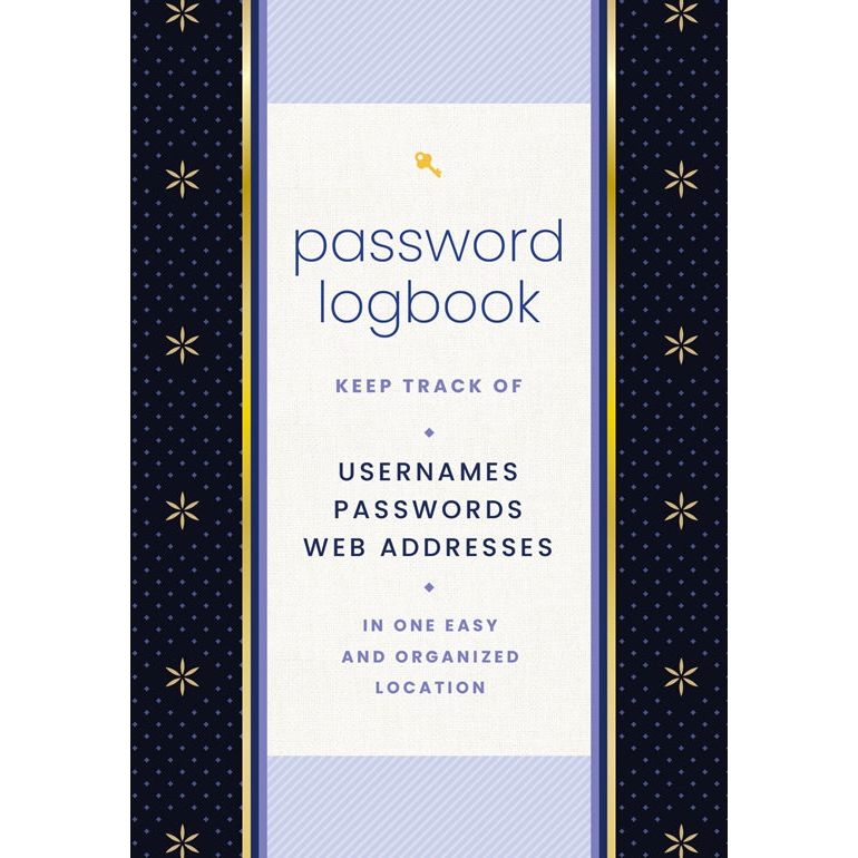 Password Logbook | Black + Gold