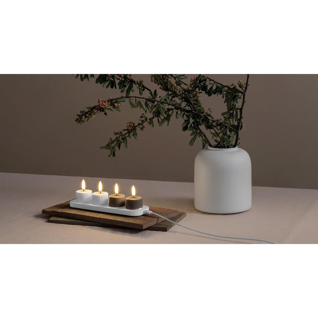 S/2 Uyuni Rechargeable Tea Lights | White